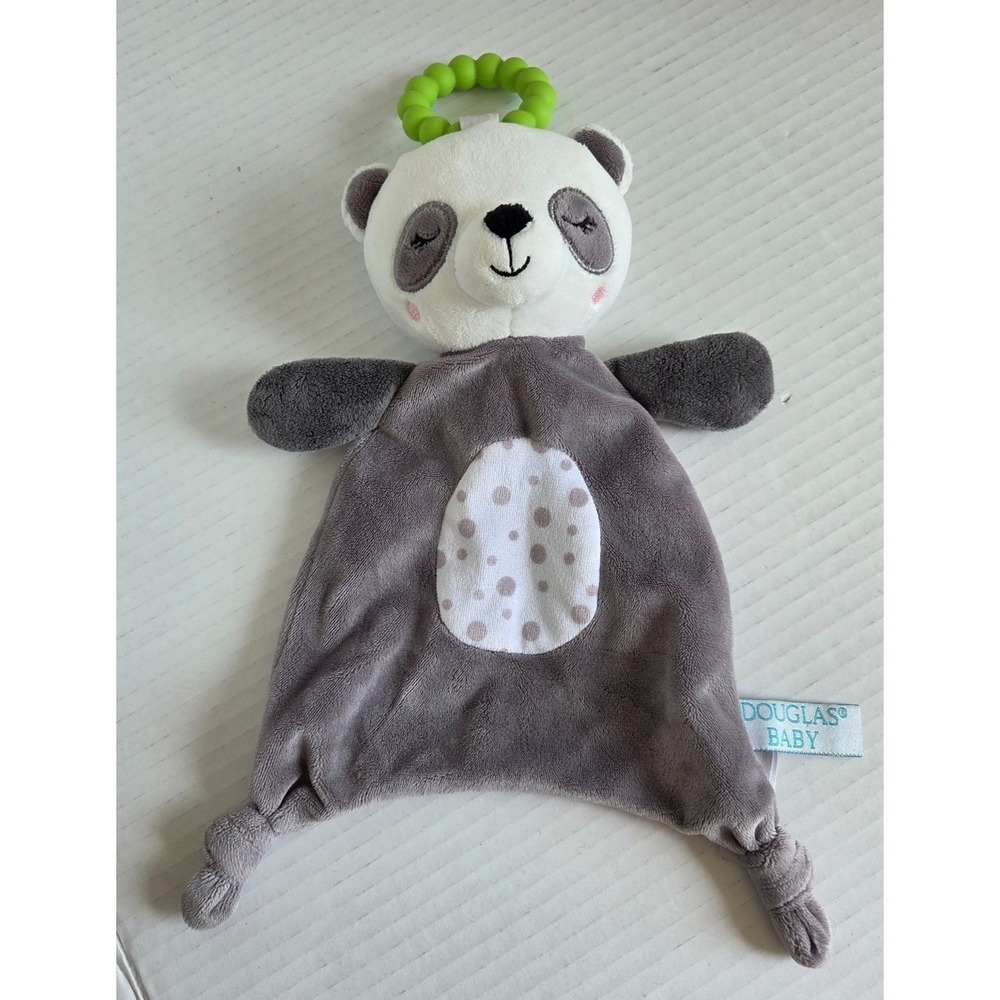 Douglas Baby Lil' Teether Peyton Panda Bear Teether Lovey Security Blanket